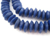 Cobalt Blue Ashanti Glass Saucer Beads - The Bead Chest