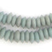 Blue Grey Ashanti Glass Saucer Beads - The Bead Chest