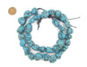 Aqua Blue Moroccan Pottery Beads (Nugget) - The Bead Chest