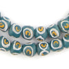 Teal Eye Round Krobo Beads