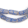 Blue Tic-Tac-Toe Krobo Elbow Beads