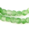 Green Swirl Recycled Glass Beads (11mm)
