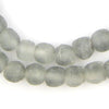 Grey Mist Recycled Glass Beads (11mm)