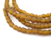 Amber Recycled Glass Beads (7mm) - The Bead Chest