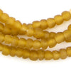 Light Amber Recycled Glass Beads (7mm)