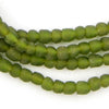 Olive Green Recycled Glass Beads (7mm)