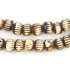 Vintage-Style Carved Chevron Bone Prayer Beads (8mm)