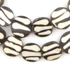 Zebra Design Batik Bone Beads (Circular)