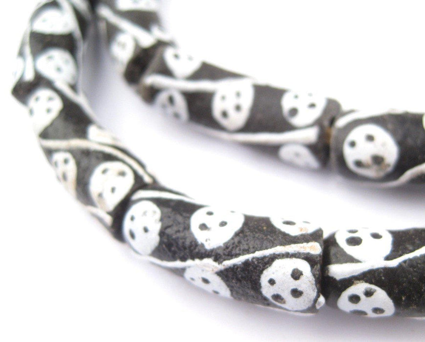 Black Krobo Footprint Beads - The Bead Chest