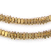 Faceted Brass Square Beads (6mm)