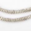 Faceted Silver Square Beads (6mm)