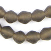 Groundhog Grey Bicone Recycled Glass Beads (18x16mm)