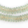 Clear Aqua Rondelle Recycled Glass Beads