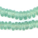Green Aqua Rondelle Recycled Glass Beads - The Bead Chest
