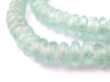 Green Aqua Rondelle Recycled Glass Beads - The Bead Chest