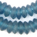 Jumbo Light Blue Rondelle Recycled Glass Beads - The Bead Chest