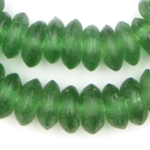 Jumbo Light Green Rondelle Recycled Glass Beads - The Bead Chest