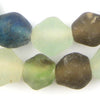 Multicolor Bicone Recycled Glass Beads (25mm)