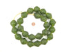 Jumbo Asparagus Green Bicone Recycled Glass Beads (34mm) - The Bead Chest