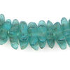 Aqua Black Swirl Star Shape Recycled Glass Beads