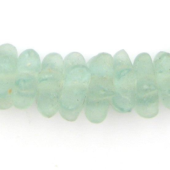 Clear Aqua Star Shape Recycled Glass Beads - The Bead Chest