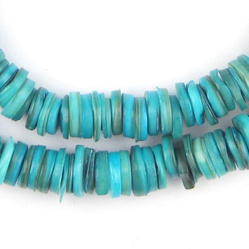 Turquoise Moroccan Heishi Shell Beads - The Bead Chest