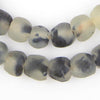 Blue Camouflauge Recycled Glass Beads (14mm)
