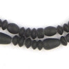 Midnight Black Mixed-Shape Glass Beads