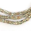 Old Striped Green Venetian Glass Beads
