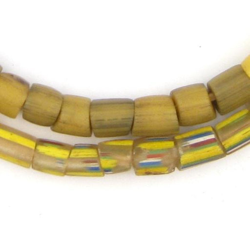 Old Translucent & Opaque Yellow Venetian Glass Beads - The Bead Chest