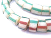 Old Multicolor Striped Venetian Glass Beads - The Bead Chest