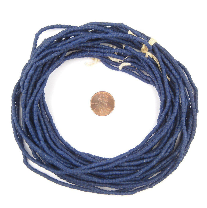 Cobalt Blue Tiny Sandcast Seed Beads - The Bead Chest