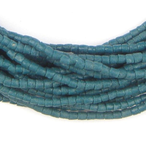 Teal Blue Sandcast Seed Beads - The Bead Chest