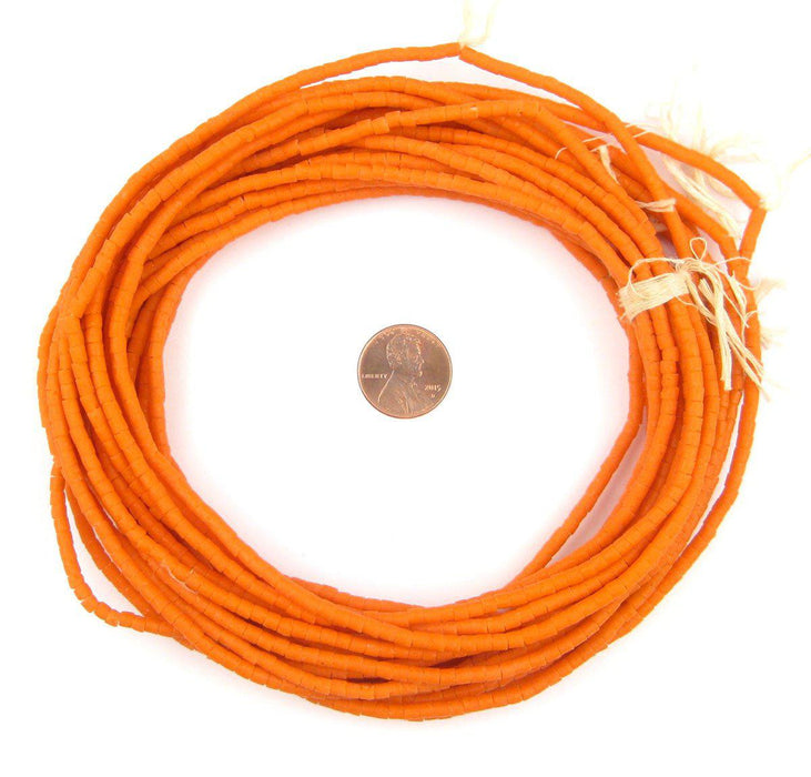 Tangerine Orange Sandcast Seed Beads - The Bead Chest