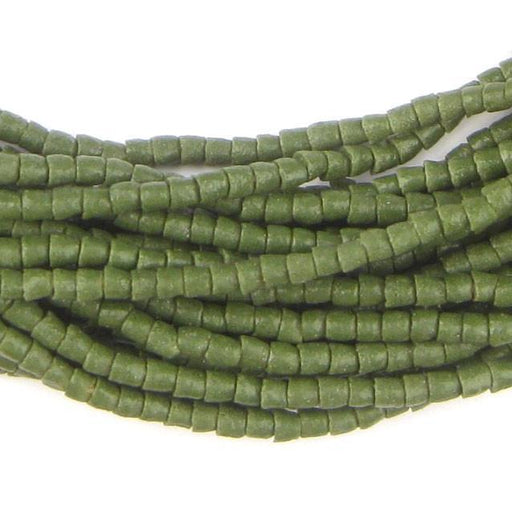 Forest Green Sandcast Seed Beads