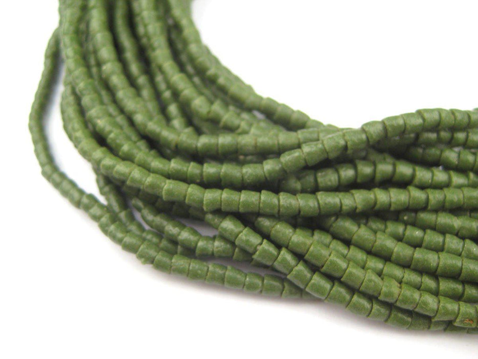 Forest Green Sandcast Seed Beads - The Bead Chest
