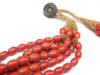 Coral Red Naga Bead Necklace - The Bead Chest