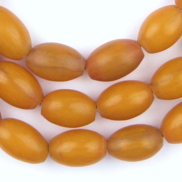 Butterscotch Amber Resin Beads (20x12mm) - The Bead Chest