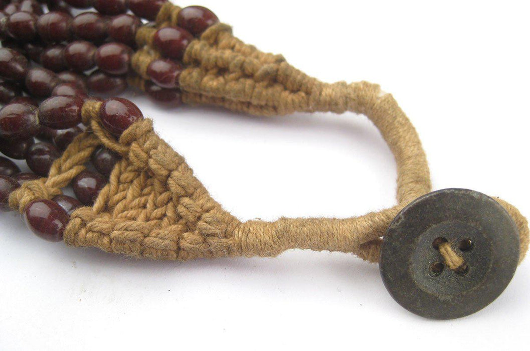 Chocolate Brown Naga Bead Necklace - The Bead Chest