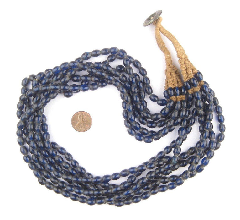 Translucent Cobalt Naga Bead Necklace - The Bead Chest