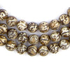 Patterned Bone Mantra Mala Beads (8mm)