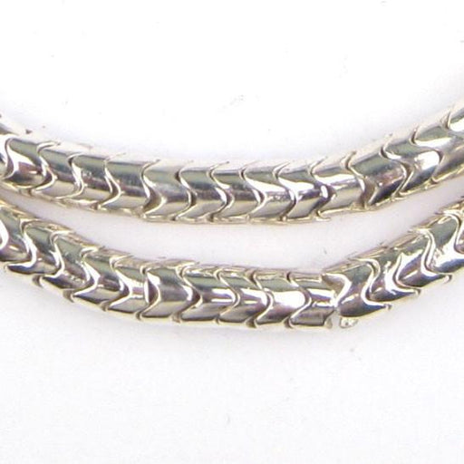 Silver Interlocking Snake Beads (7mm) - The Bead Chest