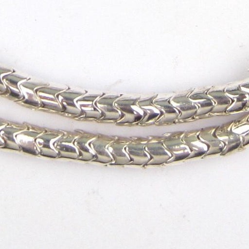 Silver Interlocking Snake Beads (6mm) - The Bead Chest