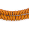 Pumpkin Orange Glass Disk Beads (9mm)