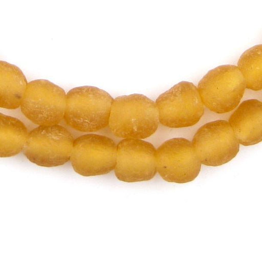 Light Orange Recycled Glass Beads (9mm) - The Bead Chest