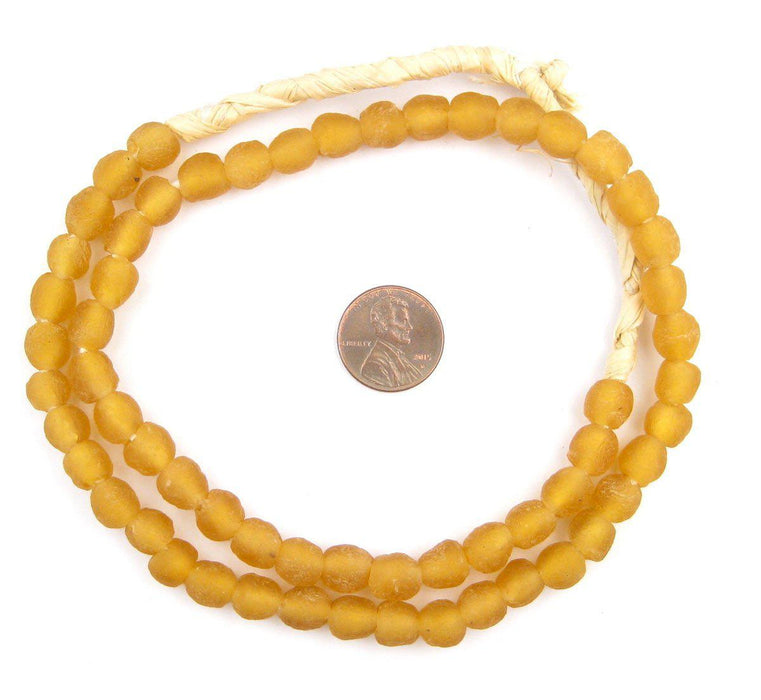 Light Orange Recycled Glass Beads (9mm) - The Bead Chest