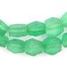 Verdant Green Hexagon Java Recycled Glass Beads - The Bead Chest