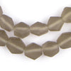 Groundhog Grey Hexagon Java Recycled Glass Beads