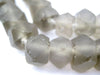 Groundhog Grey Faceted Recycled Java Sea Glass Beads - The Bead Chest