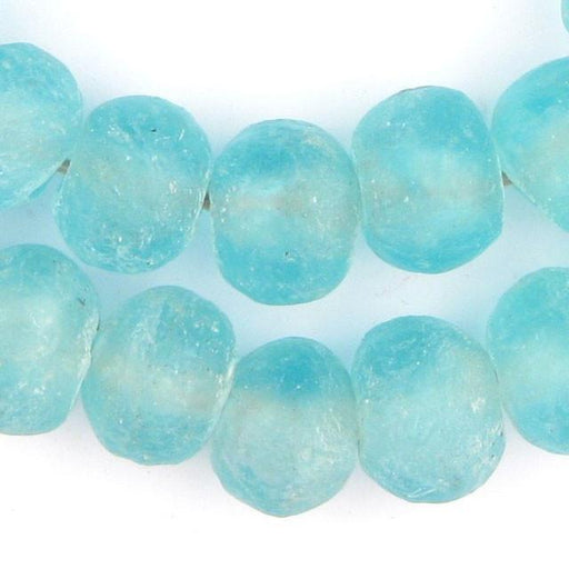 Jumbo Clear Marine Recycled Glass Beads (23mm) - The Bead Chest